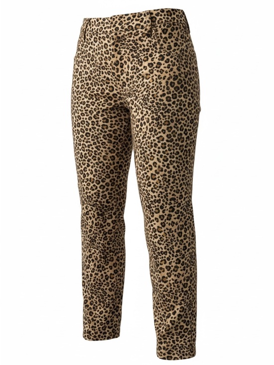 Rave City Denim - Leopard Print Skinny Jeans in Tan/Black